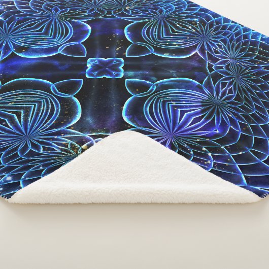 Big Blue Electric Galactic Geometry Sherpadecke (3/4)