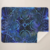 Big Blue Electric Galactic Geometry Sherpadecke (Vorderseite (Horizontal))