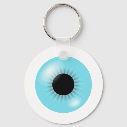 Big Blue Eyeball Schlüsselanhänger (Vorderseite)