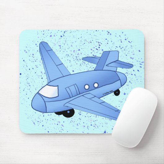 Big Blue Flugzeug Mousepad (Mit Mouse)