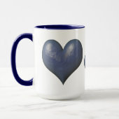 Big Blue Heart of Stone Tasse (Links)