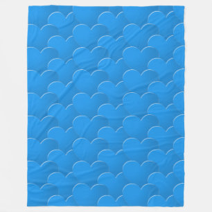 Big Blue Hearts Muster Liebe Valentinstag Fleecedecke