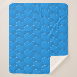 Big Blue Hearts Muster Liebe Valentinstag Sherpadecke