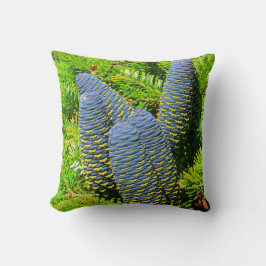 Big Blue Korean Tree Cones Kissen