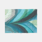 Big Blue Leaf I Fleecedecke (Vorderseite (Horizontal))