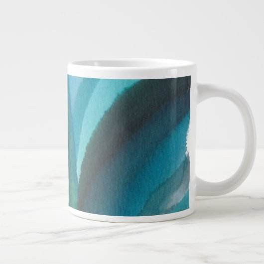 Big Blue Leaf I Jumbo-Tasse (Rechts)