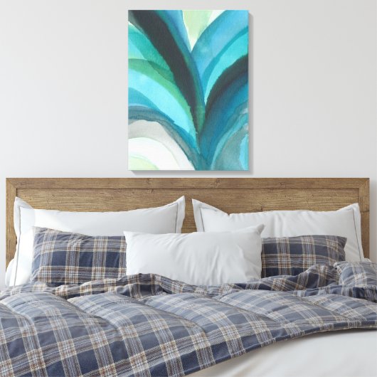 Big Blue Leaf I Leinwanddruck (Insitu (Schlafzimmer))