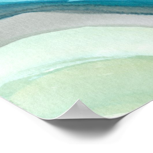 Big Blue Leaf I Poster (Ecke)