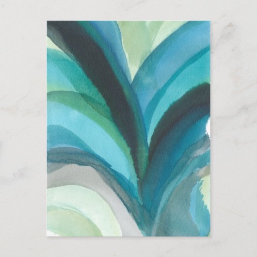 Big Blue Leaf I Postkarte (Vorderseite)