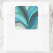 Big Blue Leaf I Quadratischer Aufkleber (Tasche)