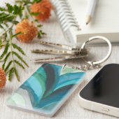 Big Blue Leaf I Schlüsselanhänger (Vorderseite rechts)