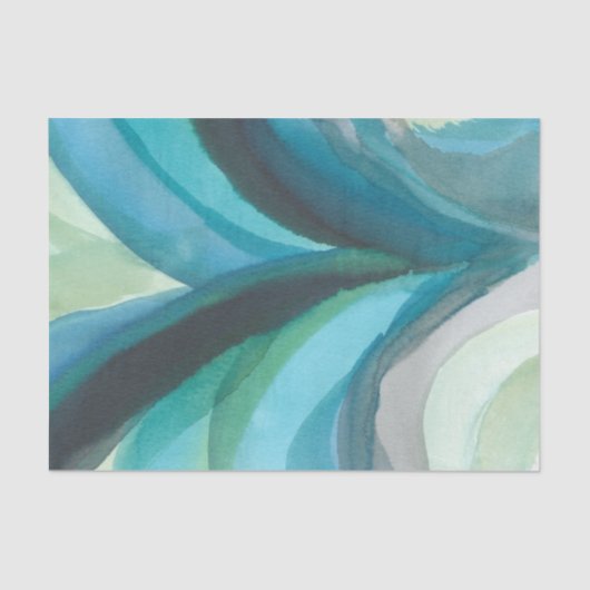 Big Blue Leaf I Seidenpapier (Vorderseite)