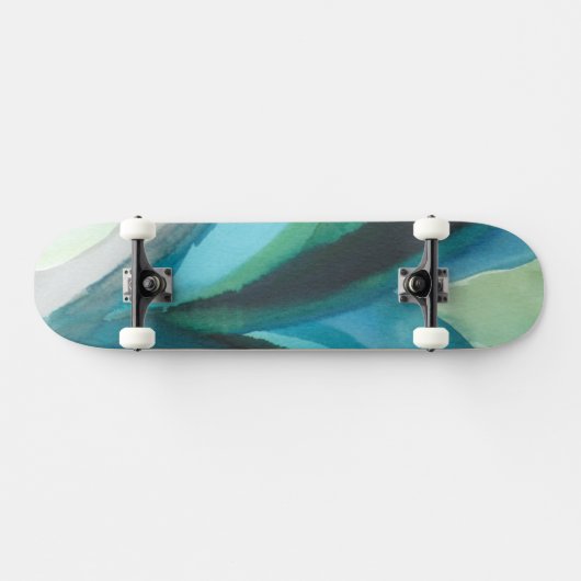 Big Blue Leaf I Skateboard (Horizontal)