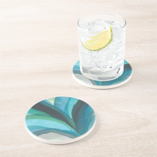 Big Blue Leaf I Untersetzer (Seite)