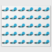 Big Blue Marmor Geschenkpapier (Flach)