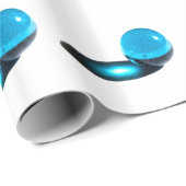 Big Blue Marmor Geschenkpapier (Rolleneckpunkt)