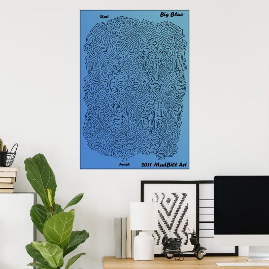 Big Blue Maze Poster (Heimbüro)