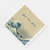 Big Blue Ocean Wave White Caps Boat Tan Serviette (Ecke)