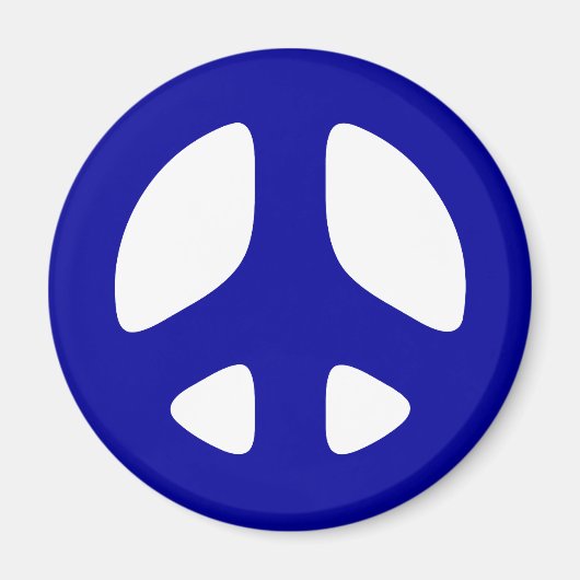 Big Blue Peace Sign Magnet (Vorne)