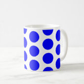 Big Blue Polka Dots Kaffeetasse (VorderseiteRechts)