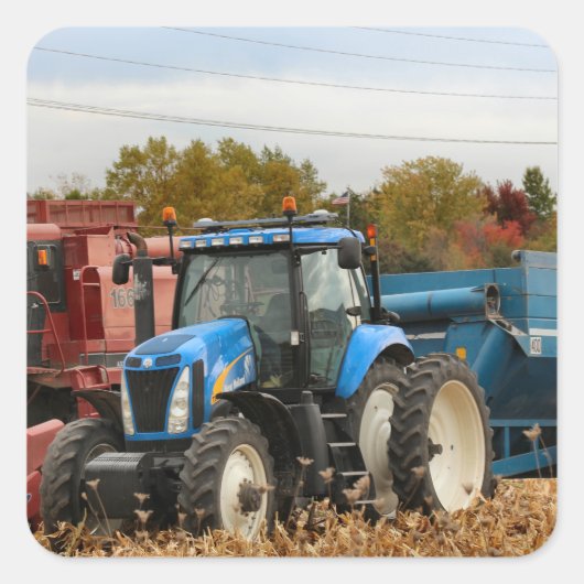 Big Blue Quadratischer Aufkleber (Vorderseite)