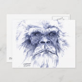 Big Blue Sasquatch Postkarte (Vorne/Hinten)
