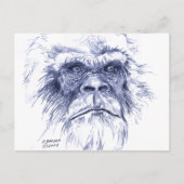Big Blue Sasquatch Postkarte (Vorderseite)