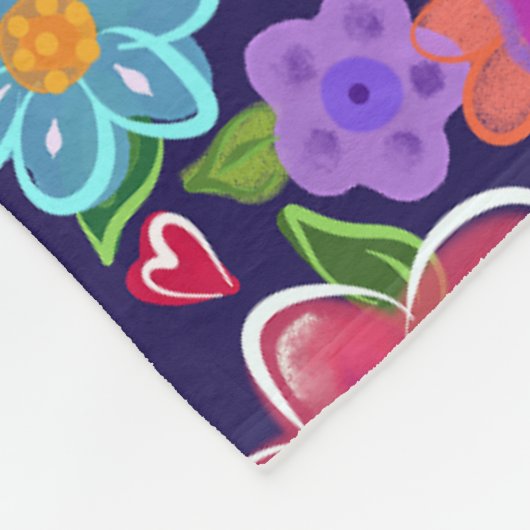 Big Blume Boho Beautiful Fleecedecke (Ecke)