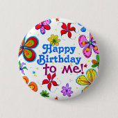 Big Blume Happy Birthday to Me Button (Vorderseite)
