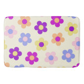 Big Blume Power Design - Gelber Hintergrund Badematte (Vorderseite)