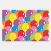 Big Bold Balloons Grundfarben Geschenkpapier Set (Vorderseite)