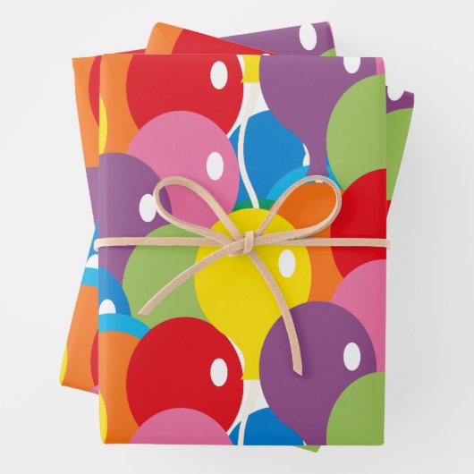 Big Bold Balloons Grundfarben Geschenkpapier Set (Beispiel)