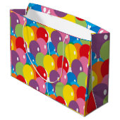 Big Bold Balloons Grundfarben Große Geschenktüte (Rückseite Schrägansicht)