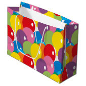 Big Bold Balloons Grundfarben Große Geschenktüte (Vorderseite Schrägansicht)