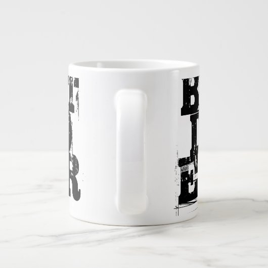 Big Bold bekümmert Bester Vater je Typografie Jumbo-Tasse (Rückseite)
