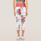 Big Bold Blume Muster Capri Leggings (Rückseite)