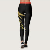Big Bold Bright Green Red Botanic Leggings (Rückseite)