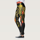 Big Bold Bright Green Red Botanic Leggings (Links)