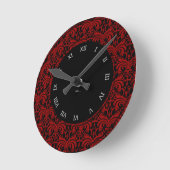 Big Bold Damask Runde Wanduhr (Winkel)
