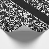 Big Bold Damask (schwarz) Geschenkpapier (Ecke)
