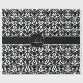 Big Bold Damask (schwarz) Geschenkpapier (Flach)