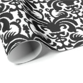 Big Bold Damask (schwarz) Geschenkpapier (Rolleneckpunkt)