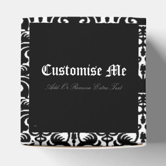 Big Bold Damask (schwarz) Geschenkschachtel (Oben)