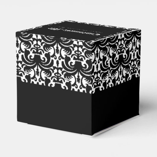 Big Bold Damask (schwarz) Geschenkschachtel (Rückseite)