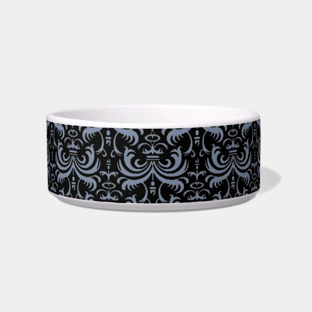 Big Bold Damask (Smokey Blue) Napf (Rechts)
