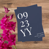 Big Bold Date Navy Blue Save The Date