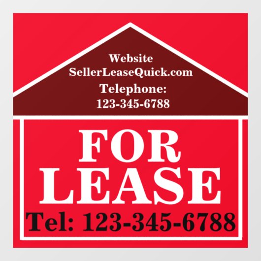 BIG BOLD FÜR benutzerdefiniertes Real Anwesen Fensteraufkleber (Blatt)