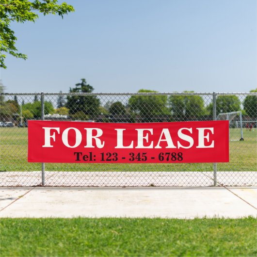 BIG BOLD FÜR LEASE SIGNAGE BANNER Real Anwesen Sig (Insitu)