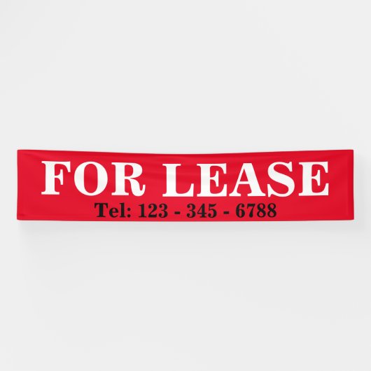 BIG BOLD FÜR LEASE SIGNAGE BANNER Real Anwesen Sig (Horizontal)