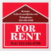 BIG BOLD FÜR MIETEN Custom Real Anwesen Fensteraufkleber (Blatt)